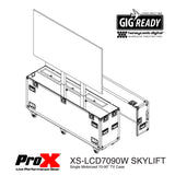 Motorized Universal Case For Flat Panel Monitor LED LCD TV Dual 80" to 90" Flight Case W 4" Casters