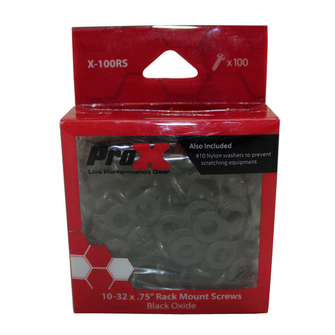Rack Screws W-Black Nylon Washers Pack of 100