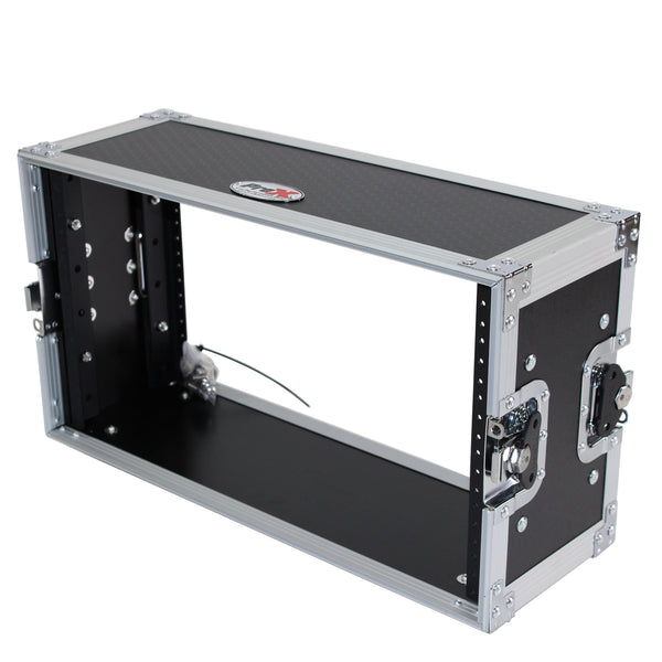 6U Deluxe Effects Rack 7 In Deep Rail to Rail | W-Handles