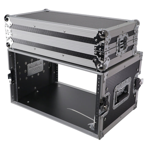 6U Deluxe 14" Deep 19" Width Amp Effects Rack Flight Hard Case
