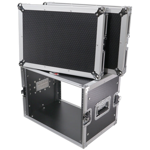 8U Deluxe Effects Rack Case 14 In Deep Rail to Rail