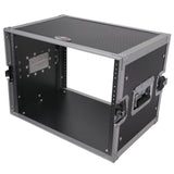 8U Deluxe Effects Rack Case 14 In Deep Rail to Rail