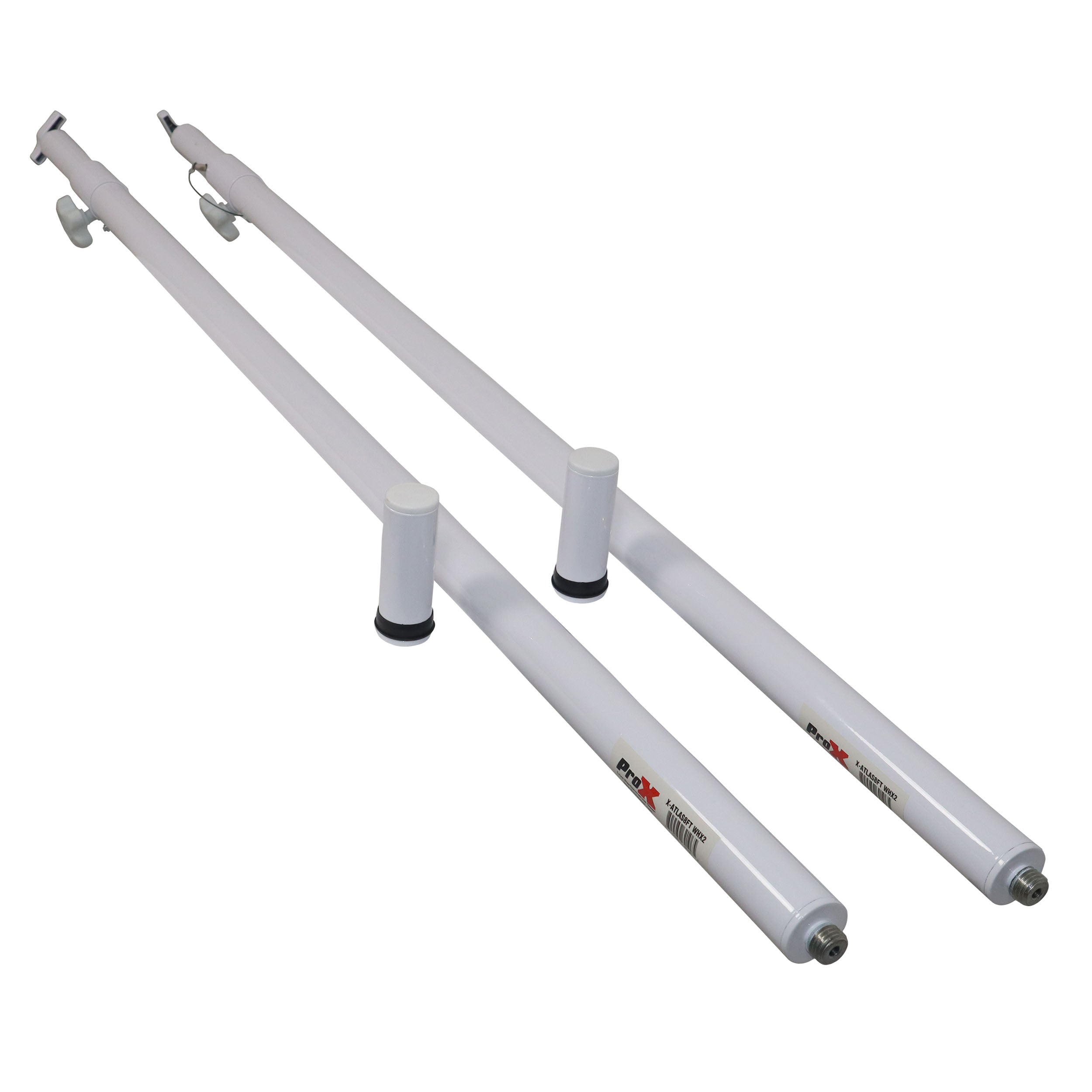 Set of 2 Atlas Telescoping Poles White 56"–96" Adjustable Height
