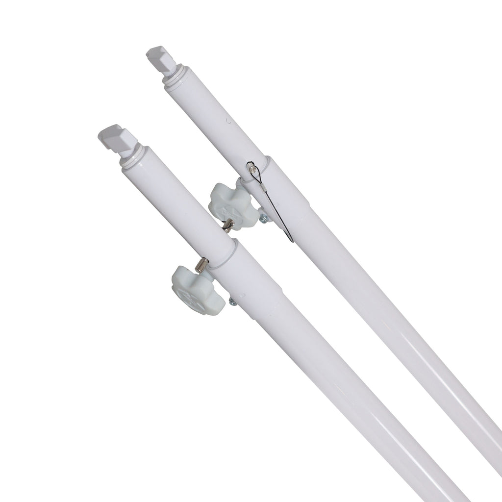 Set of 2 Atlas Telescoping Poles White 56"–96" Adjustable Height