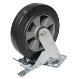 Single 8-inch Industrial Grade Caster Wheel for ProX ATA Flight Utility Console Speaker Cases - Plate 4.5 x 4 in.