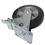Single 8-inch Industrial Grade Caster Wheel for ProX ATA Flight Utility Console Speaker Cases - Plate 4.5 x 4 in.