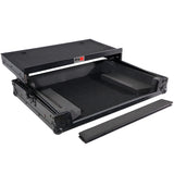 Flight Case - For Hercules DJControl Inpulse 500 with Glide Sliding Laptop Shelf - Black on Black
