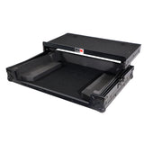 Flight Case - For Hercules DJControl Inpulse 500 with Glide Sliding Laptop Shelf - Black on Black