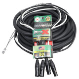 50' Ft. Balanced Dual XLR-M to Dual XLR-F High Performance Audio Cable