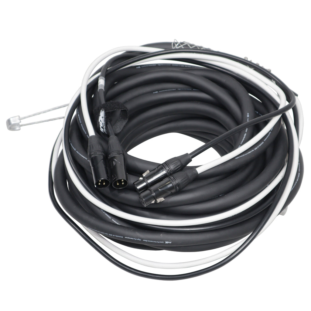50' Ft. Balanced Dual XLR-M to Dual XLR-F High Performance Audio Cable