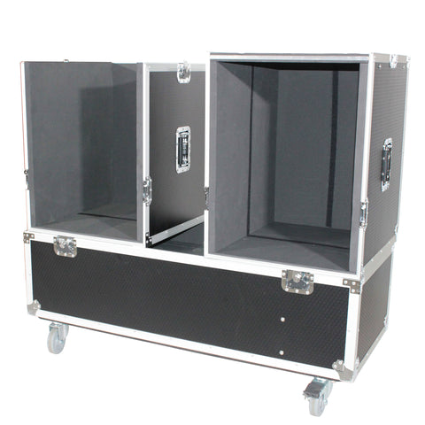 ATA Flight Case for 2x QSC KC12 Compact Arrays Fits Two Speakers and Subwoofers