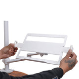 White Adjustable Arm Mount Mount Stand For 12-17" Laptop,VESA 75X75 and 100X100 fit 17-32" Monitor, For DJ Flight Case/Table