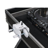 White Adjustable Arm Mount Mount Stand For 12-17" Laptop,VESA 75X75 and 100X100 fit 17-32" Monitor, For DJ Flight Case/Table