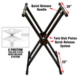 DJ Case/Keyboard Stand Double X Style W/Ergo Easy Lock