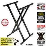DJ Case/Keyboard Stand Double X Style W/Ergo Easy Lock
