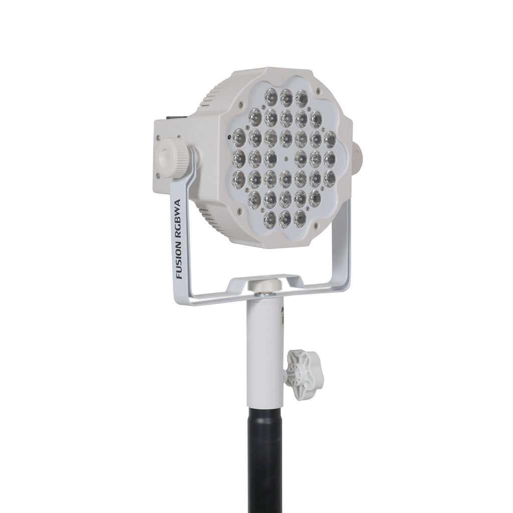 1 3/8" 35mm Universal Compact Single Stud Lighting M8 Mount for Most Speaker Stands White