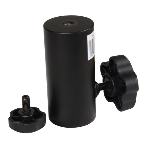 1 3/8" 35mm Universal Compact Single Stud Lighting M8 Mount for Most Speaker Stands Black