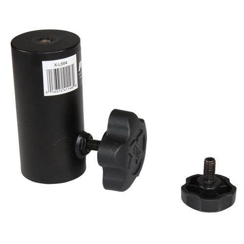 1 3/8" 35mm Universal Compact Single Stud Lighting M8 Mount for Most Speaker Stands Black