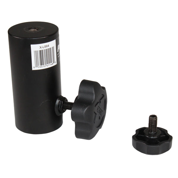 1 3/8" 35mm Universal Compact Single Stud Lighting M8 Mount for Most Speaker Stands Black