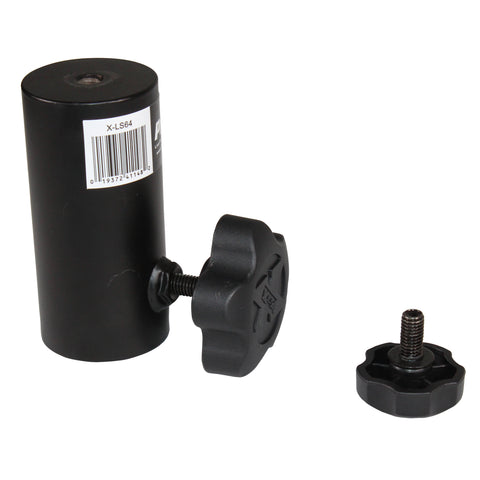 1 3/8" 35mm Universal Compact Single Stud Lighting M8 Mount for Most Speaker Stands Black