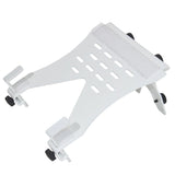 Universal Laptop Tray + VESA Monitor Mounting Bracket fits on Speaker Stand 1-3/8" Pole White