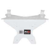 Universal Laptop Tray + VESA Monitor Mounting Bracket fits on Speaker Stand 1-3/8" Pole White