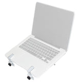 Universal Laptop Tray + VESA Monitor Mounting Bracket fits on Speaker Stand 1-3/8" Pole White