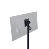 Universal Laptop Tray + VESA Monitor Mounting Bracket fits on Speaker Stand 1-3/8" Pole Black