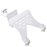 Universal Laptop Tray + VESA Monitor Mounting Bracket fits on Speaker Stand 1-3/8" Pole White