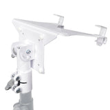 Universal Laptop Tray + VESA Monitor Mounting Bracket fits on Speaker Stand 1-3/8" Pole White