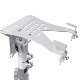 Universal Laptop Tray + VESA Monitor Mounting Bracket fits on Speaker Stand 1-3/8" Pole White