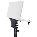 Universal Laptop Tray + VESA Monitor Mounting Bracket fits on Speaker Stand 1-3/8" Pole Black