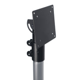 Universal Laptop Tray + VESA Monitor Mounting Bracket fits on Speaker Stand 1-3/8" Pole Black