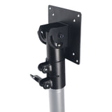 Universal Laptop Tray + VESA Monitor Mounting Bracket fits on Speaker Stand 1-3/8" Pole Black