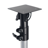 Universal Laptop Tray + VESA Monitor Mounting Bracket fits on Speaker Stand 1-3/8" Pole Black