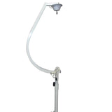 White 16-20" C Shaped Mirror Ball Free Standing Hook fits 1-3/8" 35mm pole with 1 RPM Motor