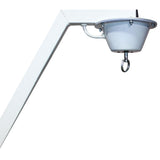 White 16-20" C Shaped Mirror Ball Free Standing Hook fits 1-3/8" 35mm pole with 1 RPM Motor
