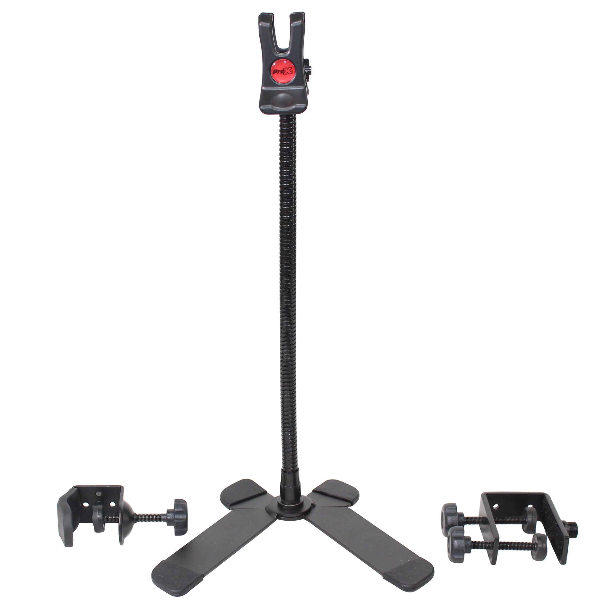 Mobi Buddy Hands Free Mobile Device Clip Kit DJ Cellphone holder Selfie Stick Table Stand Tripod Clamp and Case