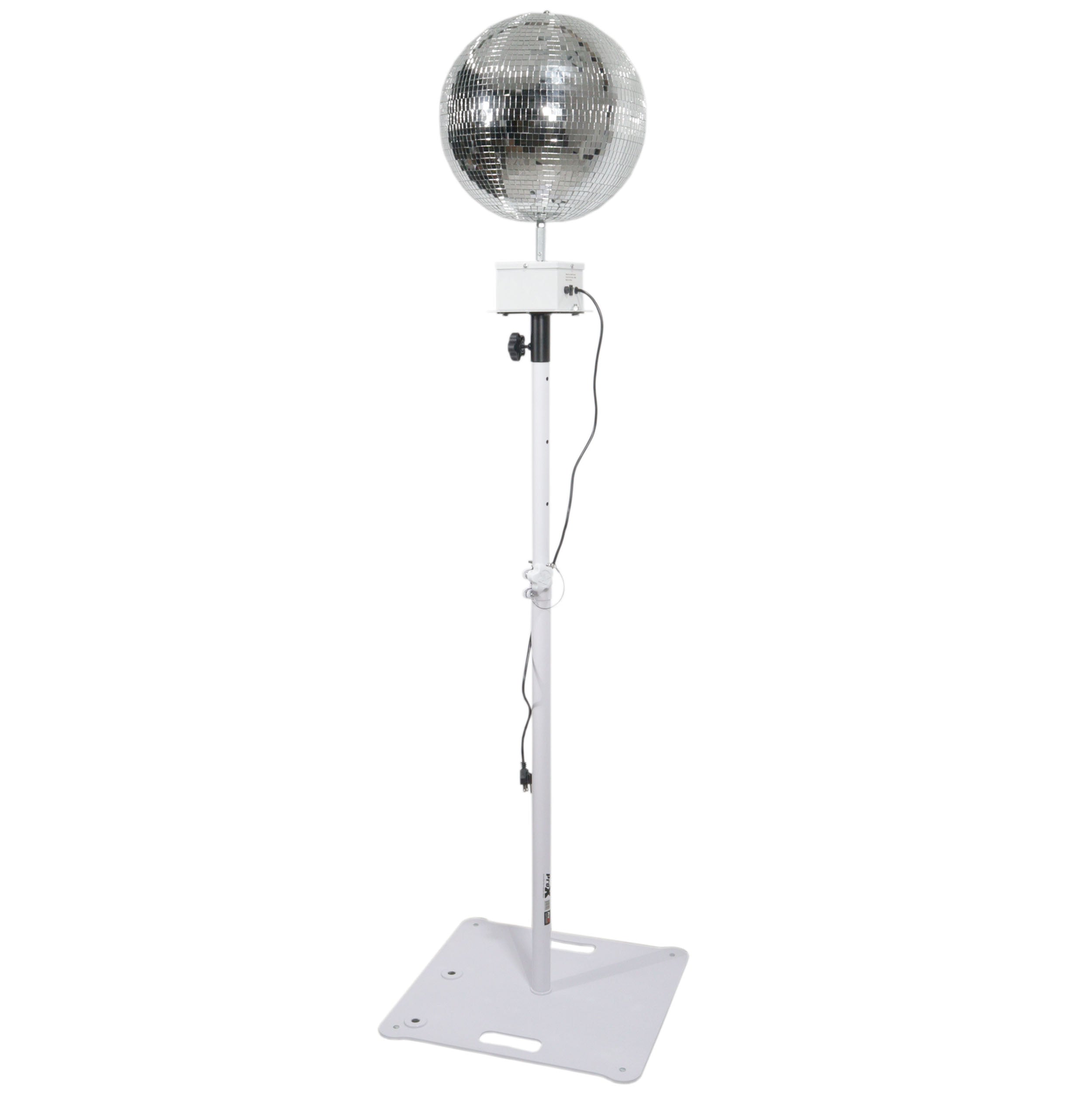 MOTOS Upright Mirror Ball Oscillating 1RPM Motor – Mounts up to 30" Mirror Balls White Finish