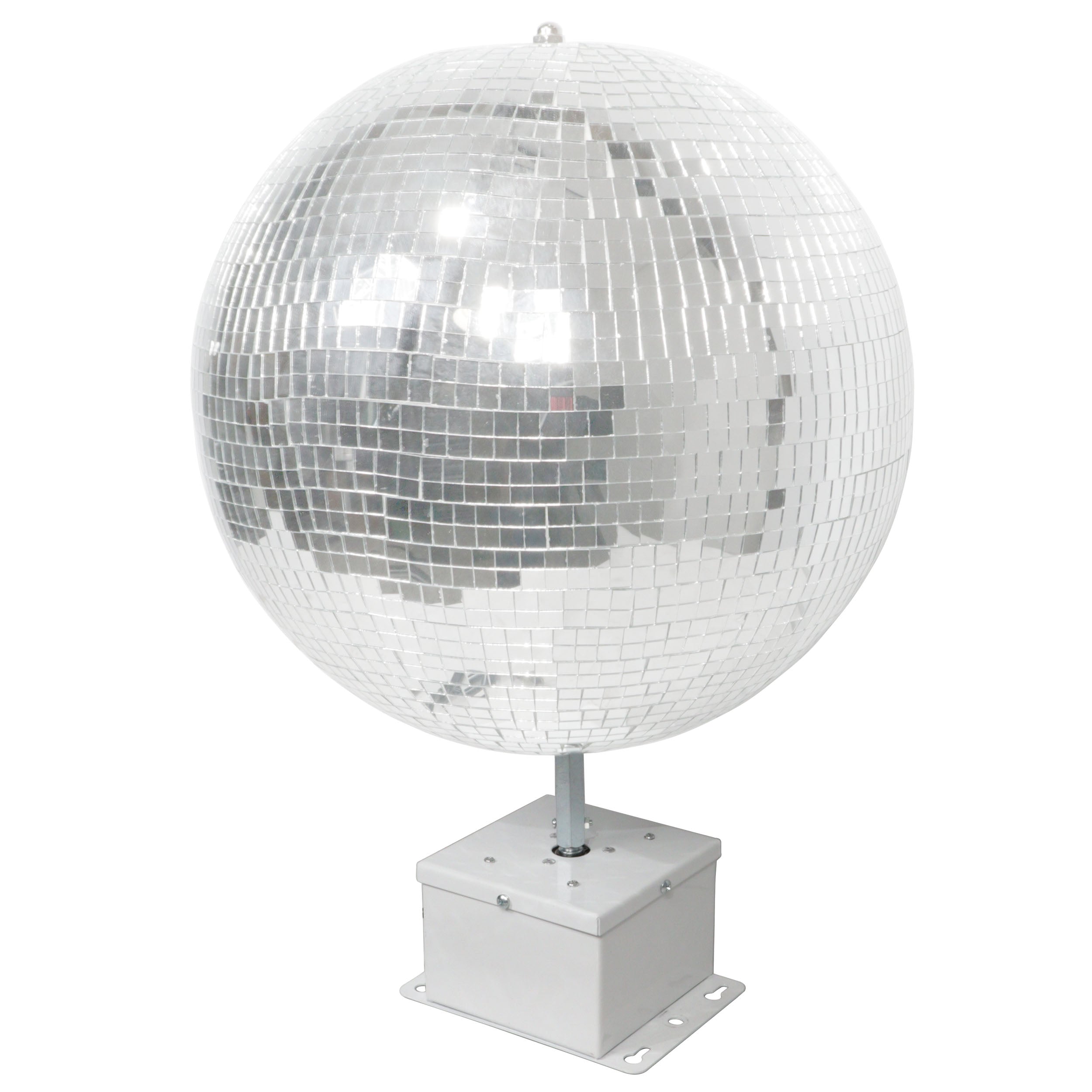 MOTOS Upright Mirror Ball Oscillating 1RPM Motor – Mounts up to 30" Mirror Balls White Finish