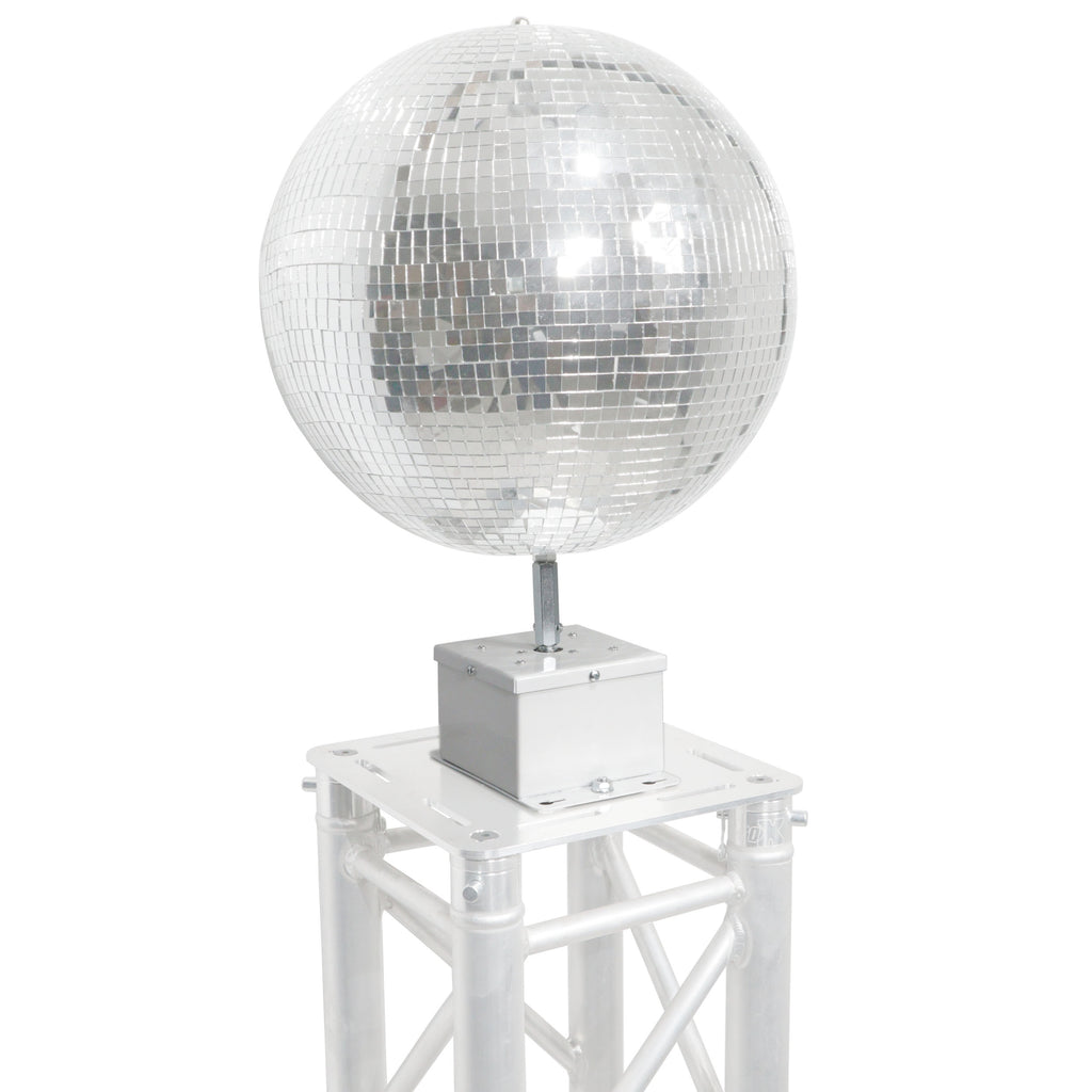 MOTOS Upright Mirror Ball Oscillating 1RPM Motor – Mounts up to 30" Mirror Balls White Finish