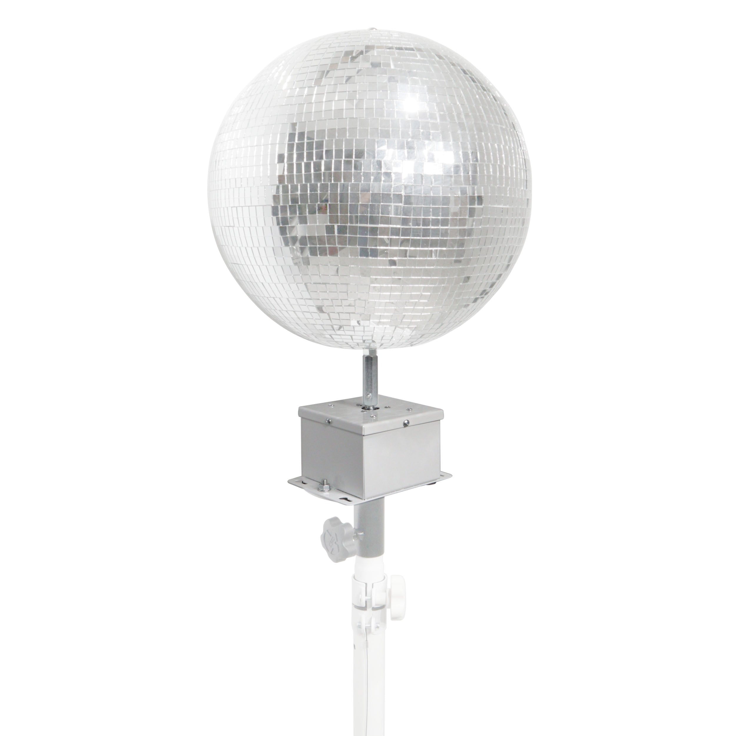 MOTOS Upright Mirror Ball Oscillating 1RPM Motor – Mounts up to 30" Mirror Balls White Finish