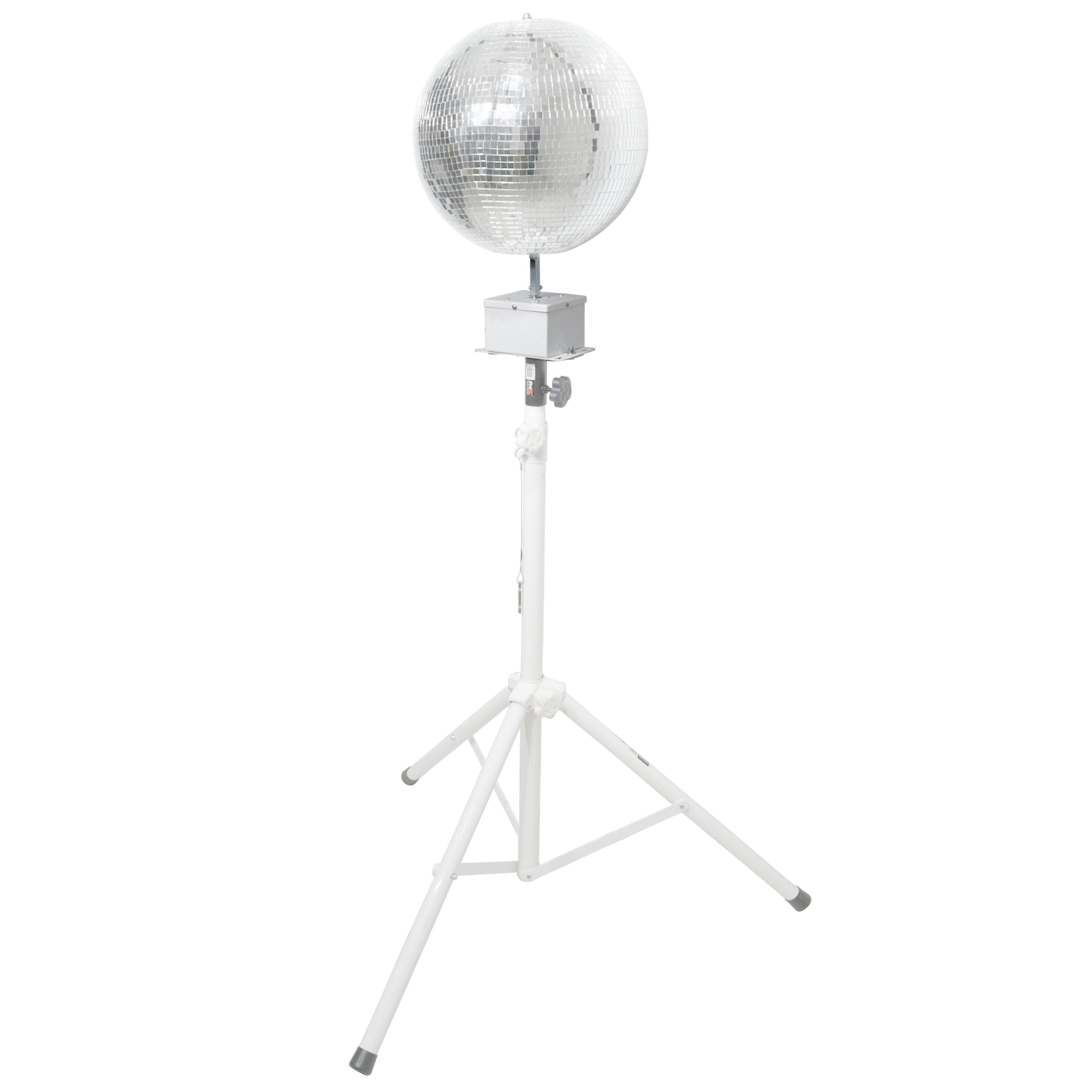 MOTOS Upright Mirror Ball Oscillating 1RPM Motor – Mounts up to 30" Mirror Balls White Finish