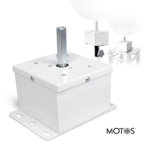 MOTOS Upright Mirror Ball Oscillating 1RPM Motor – Mounts up to 30" Mirror Balls White Finish