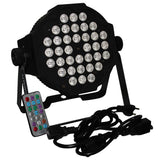 Fusion RGBA UV Par 36x 1W LED Slim Par Black Housing
