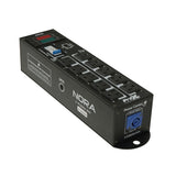 NORA 10 Way Power Distribution Compact Box for Powerkon to Edison with Power Cord