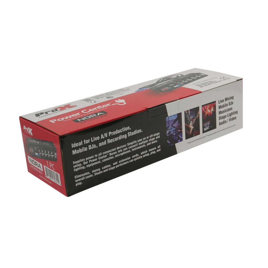 NORA 10 Way Power Distribution Compact Box for Powerkon to Edison with Power Cord