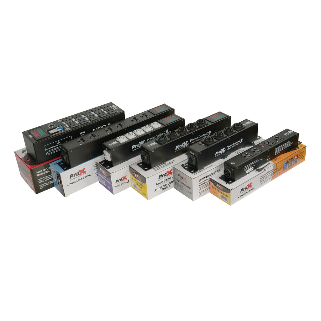 NORA 10 Way Power Distribution Compact Box for Powerkon to Edison with Power Cord