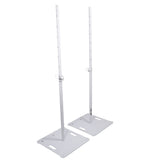POLARIS Portable Speaker and Lighting Pair Stand Kit with Base Plate, Telescoping Pole, and Carry Bags - White Finish