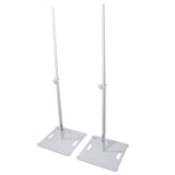 POLARIS Portable Speaker and Lighting Pair Stand Kit with Base Plate, Telescoping Pole, and Carry Bags - White Finish